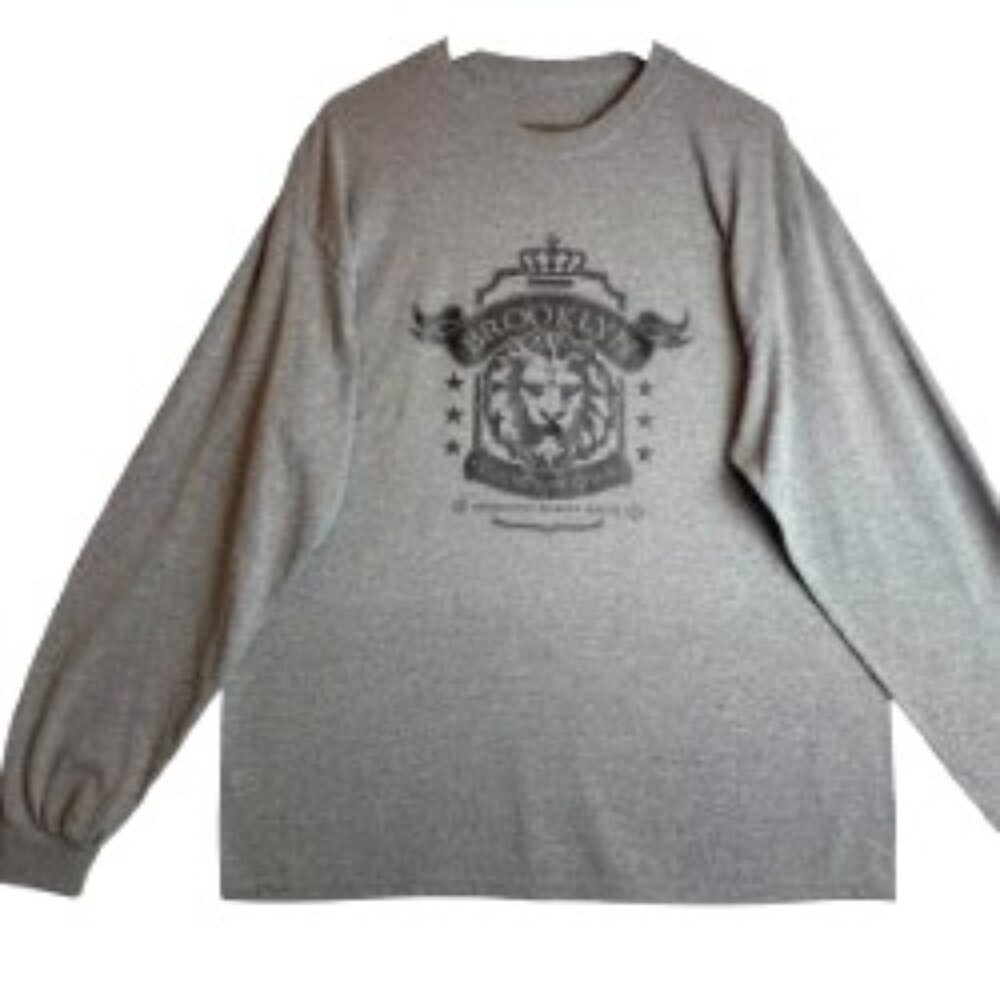 ZERO GRAVITEE MENS TEE LONG SLEEVE BROOKLN COUNTY OF KINGS DARK HEATHER XL